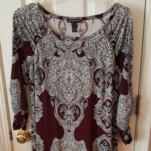 INC International Concepts burgundy dress NWOT